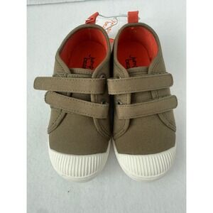NWT Jumping Beans Olive Green Canvas Shoes Toddler Size 10